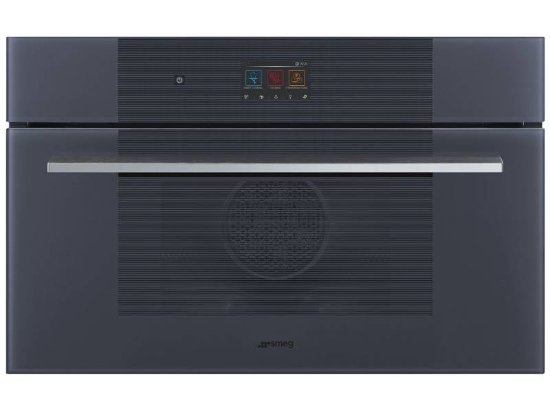 SMEG Linea Design Combi-Microwave Electric Single Wall Oven - SOCU3104MCG
