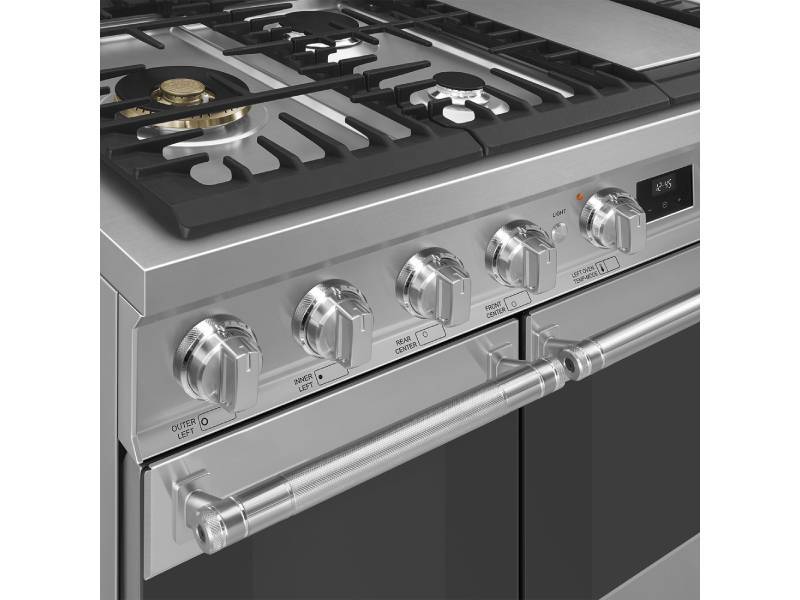 Smeg 48" Dual Fuel Range with Free-Standing Oven - SPR48UGMX