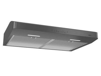 36" Broan Elite 600 CFM Under Cabinet Range Hood In Black Stainless Steel - ERLE136BLS