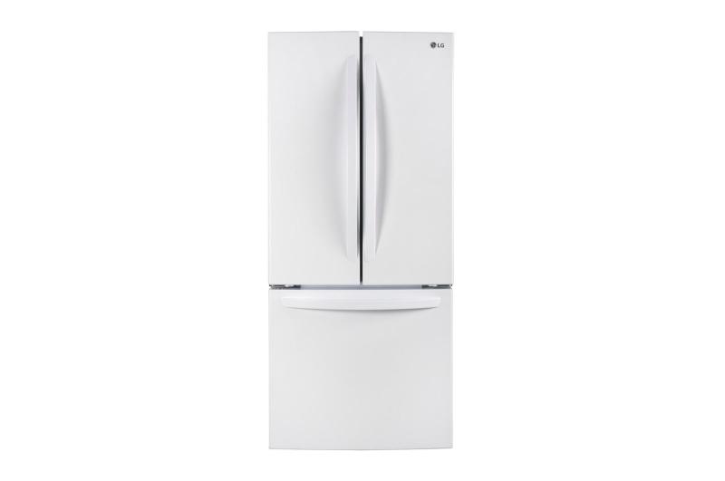 30" LG 21.8 cu.ft. Capacity French Door Refrigerator in White  - LRFNS2200W