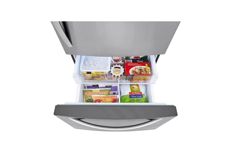 33'' LG 26 Cu. Ft. Bottom Freezer Drawer Refrigerator with Ice Maker - LRDCS2603S