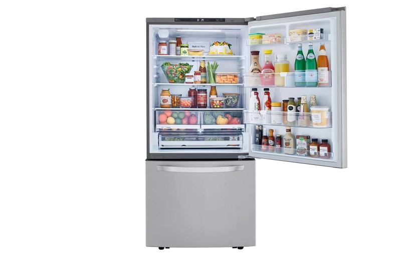 33'' LG 26 Cu. Ft. Bottom Freezer Drawer Refrigerator with Ice Maker - LRDCS2603S