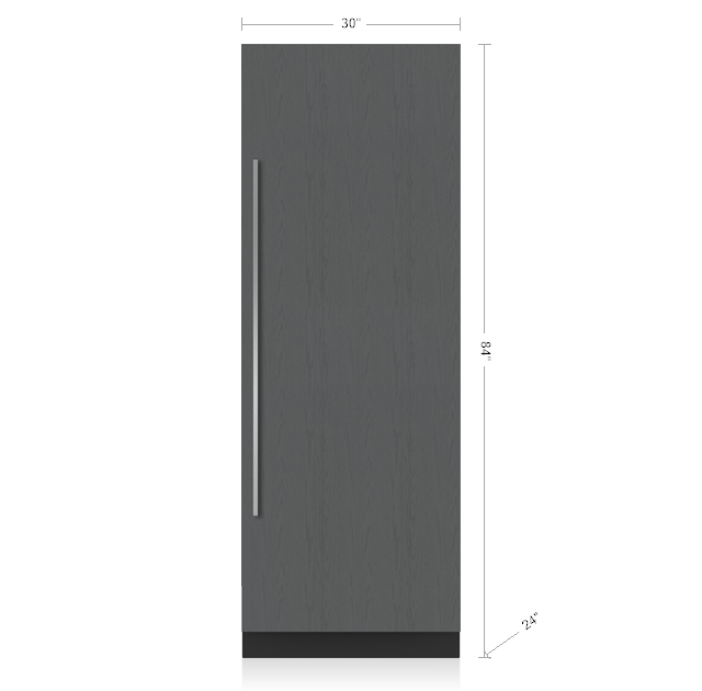 30" SubZero 15.3 Cu. Ft. Designer Right-Hinge Column Freezer with Ice Maker in Panel Ready - DEC3050FI/R
