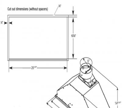 28" Elica Insert Hood  Palermo - EPR628S1