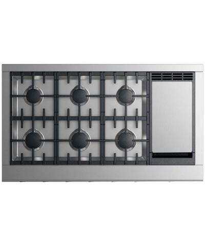 48" Fisher & Paykel Gas Cooktop 6 burners with griddle - CPV2-486GDN N