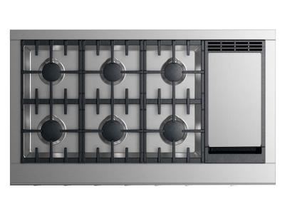 48" Fisher & Paykel Gas Cooktop 6 burners with griddle - CPV2-486GDN N