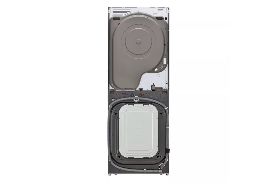 27" LG Single Unit WashTower with 5 Cu. Ft. Washer and 7.8 Cu. Ft. Dryer with Center Control in Black Steel - WKHC252HBA