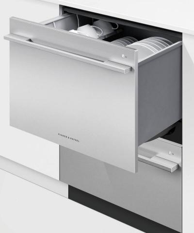 24" Fisher & Paykel Double DishDrawer, 14 Place Settings, Sanitize (Tall) - DD24DDFTX9 N