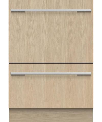 24" Fisher & Paykel Double DishDrawer, 14 Place Settings, Panel Ready (Tall) - DD24DHTI9 N