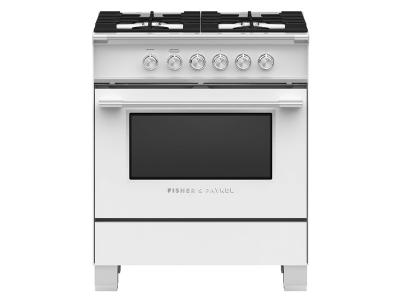 30" Fisher & paykel 3.5 cu ft Freestanding Gas Range  - OR30SCG4W1