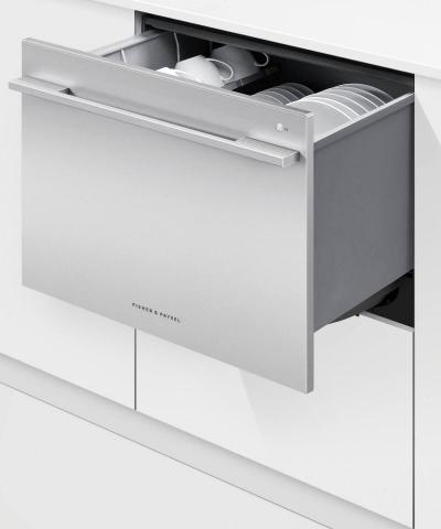 24" Fisher & Paykel Single DishDrawer Dishwasher, 7 Place Settings, Sanitize (Tall) - DD24SDFTX9 N