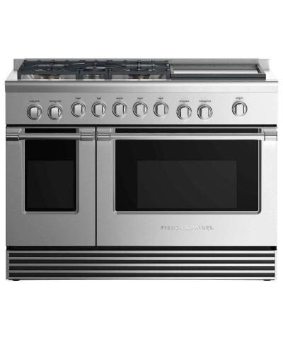 48" Fisher & paykel Dual Fuel Range 5 Burners with Griddle - RDV2-485GDN N