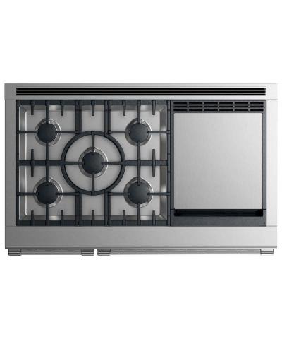 48" Fisher & paykel Dual Fuel Range 5 Burners with Griddle - RDV2-485GDN N