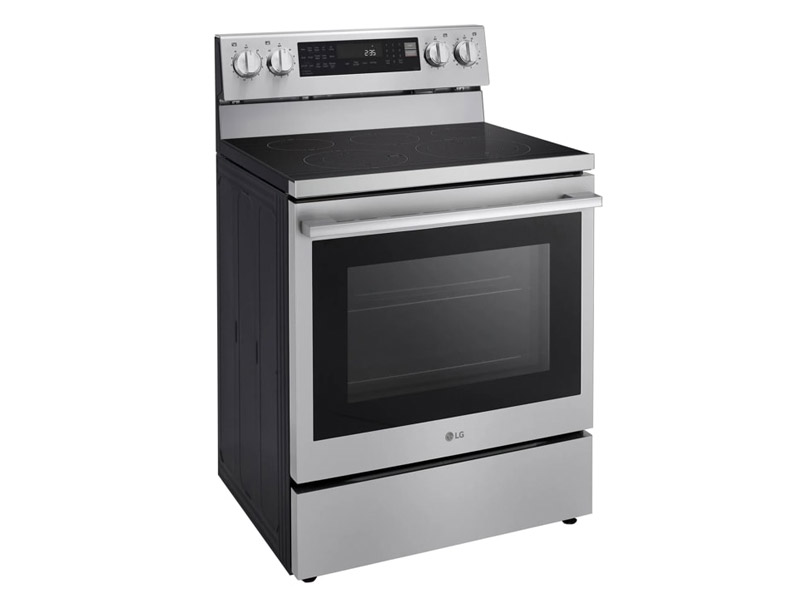 30" LG 6.3 Cu. Ft. Smart Wi-Fi Enabled ProBake Convection Electric Range with Air Fry & EasyClean - LREN6325XE