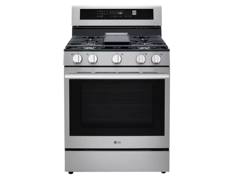 30" LG 6.3 Cu. Ft. Smart Wi-Fi Enabled Probake Convection Gas Range with Air Fry & EasyClean - LRGN6325X
