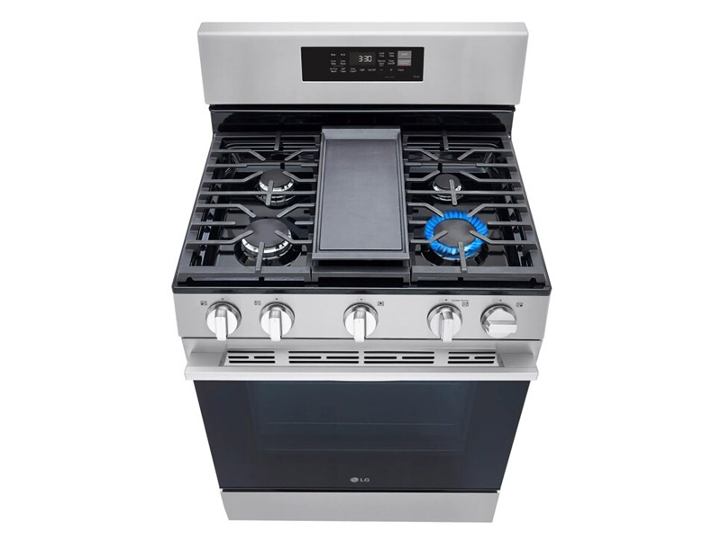 30" LG 6.3 Cu. Ft. Smart Wi-Fi Enabled Probake Convection Gas Range with Air Fry & EasyClean - LRGN6323Y