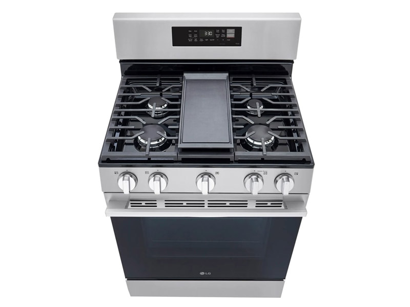 30" LG 6.3 Cu. Ft. Smart Wi-Fi Enabled Probake Convection Gas Range with Air Fry & EasyClean - LRGN6323Y
