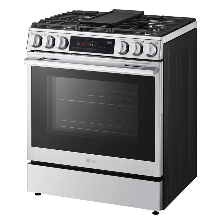 30" LG 6.3 Cu. Ft. Smart Gas Slide-In Range with ProBake Convection InstaView and Air Fry - LSGL6335X