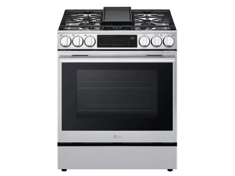 30" LG 6.3 Cu. Ft. Smart Gas Slide-In Range with ProBake Convection InstaView and Air Fry - LSGL6335X