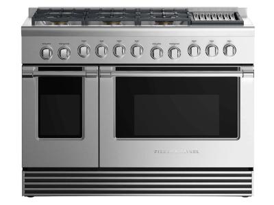 48" Fisher & paykel Dual Fuel Range 6 Burners with Griddle (LPG) - RDV2-486GLL N