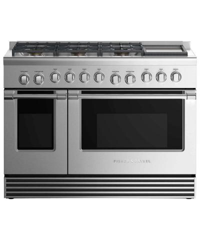 48" Fisher & paykel Dual Fuel Range 6 Burners with Griddle (LPG) - RDV2-486GDL N