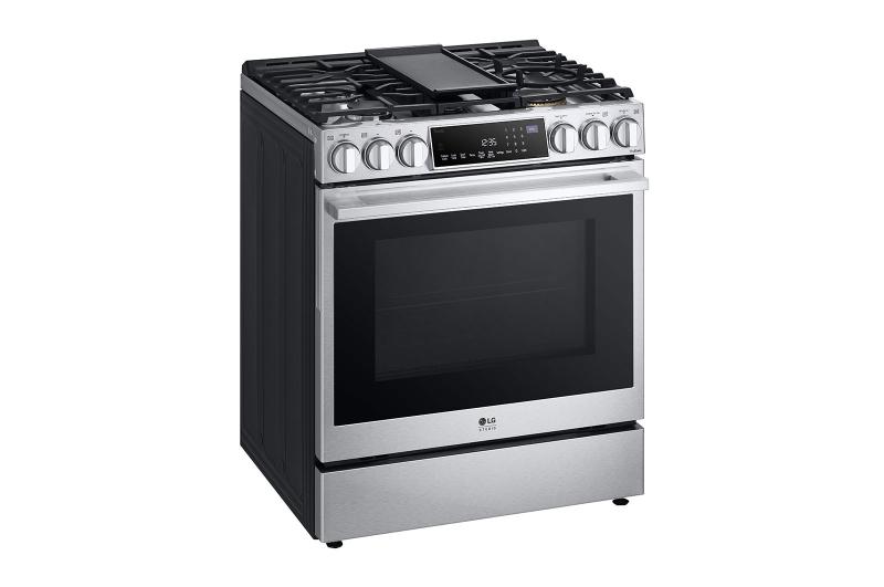 30" LG STUDIO 6.3 Cu. Ft. InstaView Gas Slide-in Range With ProBake Convection and Air Fry - LSGS6338F