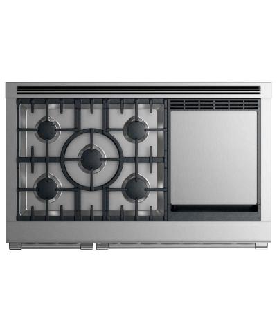 48" Fisher & paykel Gas Range 5 Burners with Griddle (LPG) - RGV2-485GDL N