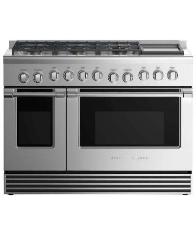 48" Fisher & paykel Gas Range 6 Burners with Griddle (LPG) - RGV2-486GDL N