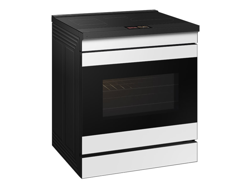 30" Samsung 9 Series 6.3 cu. ft. Induction Slide-in Range in White - NSI6DB990012AC