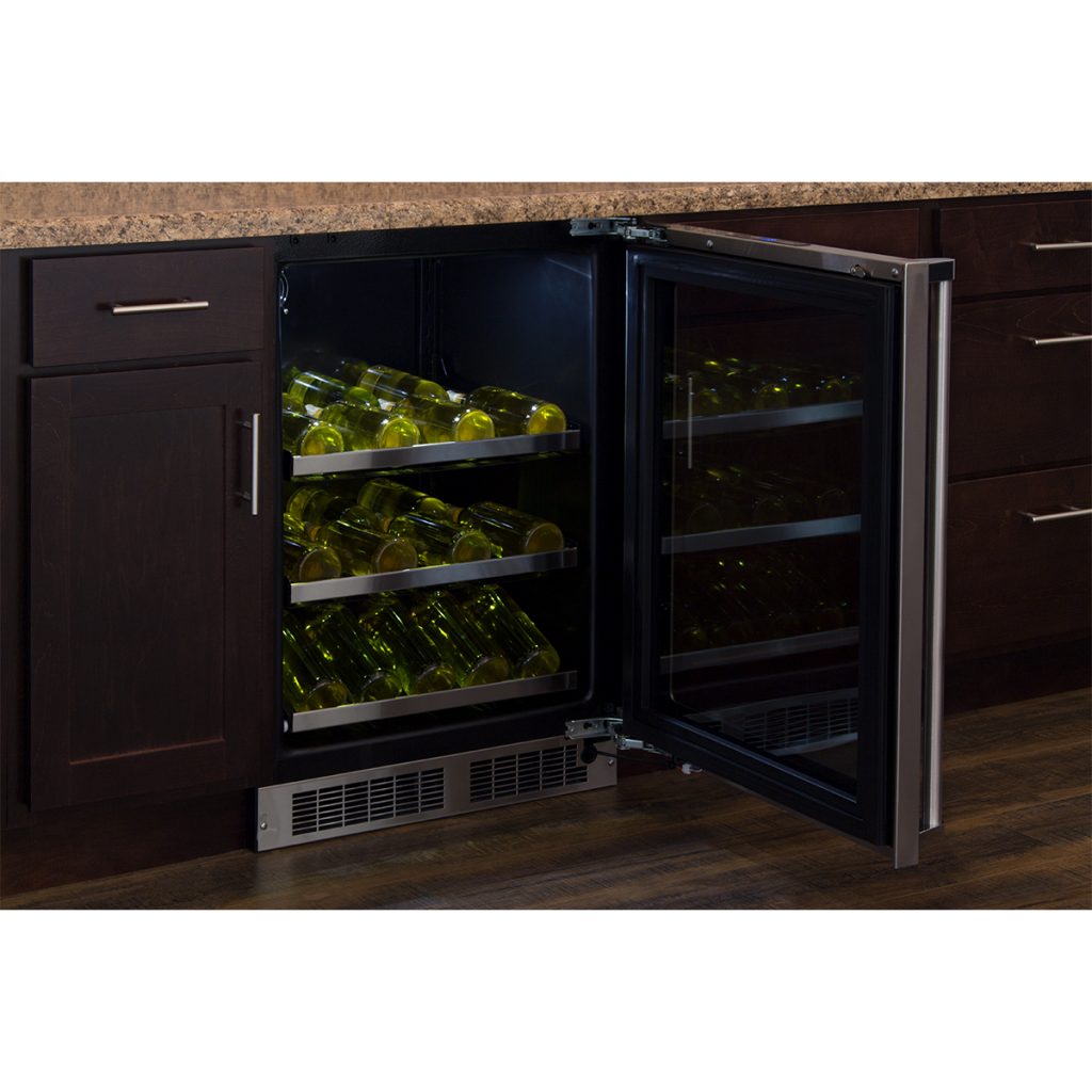 24" Marvel Beverage Center with Display Wine Rack - MP24BCG4RS