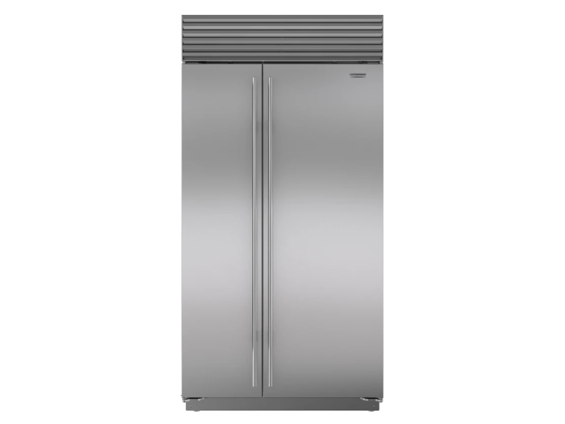 42" SubZero 24.5 Cu. Ft. Classic Side-by-Side Refrigerator Freezer with Internal Dispenser and Tubular Handle in Stainless Steel - CL4250SID/S/T
