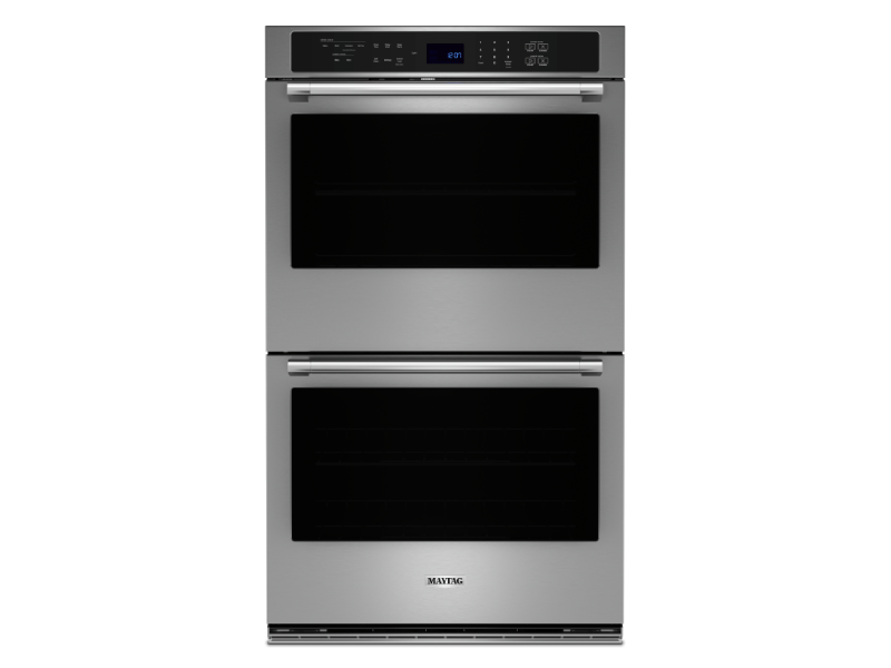 27" Maytag 8.6 Cu. Ft. Double Wall Oven with Air Fry and Basket in FingerPrint Resistant Stainless Steel - MOED6027LZ