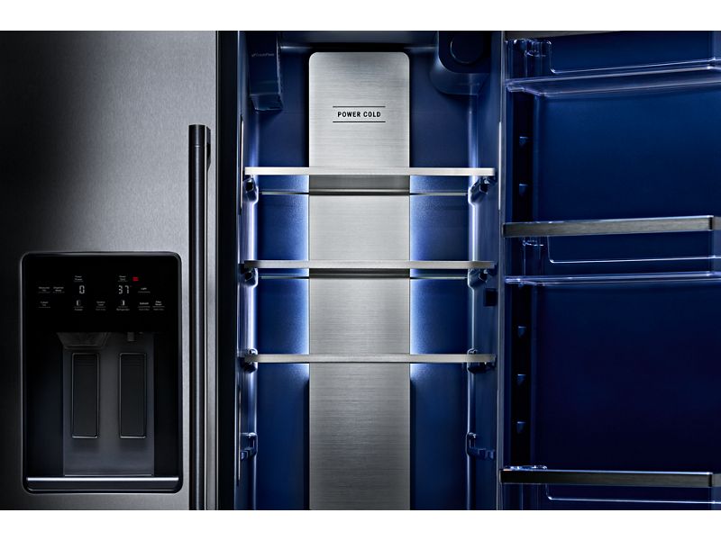 36" Maytag 28.3 Cu. Ft. Wide Full-Depth Side-by-Side Refrigerator with Arctic Blue Interior - MRSF6636RZ
