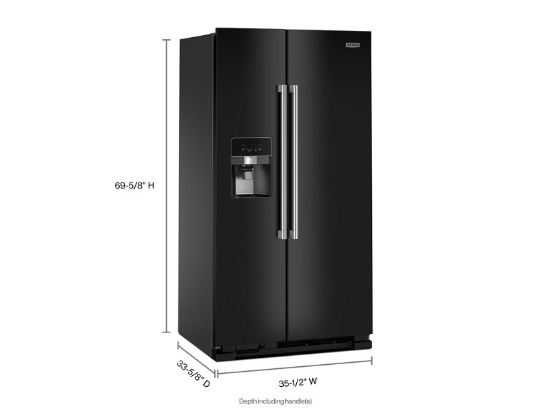 36" Maytag Side-by-Side Refrigerator 25 Cu. Ft. - MRSF4036PB