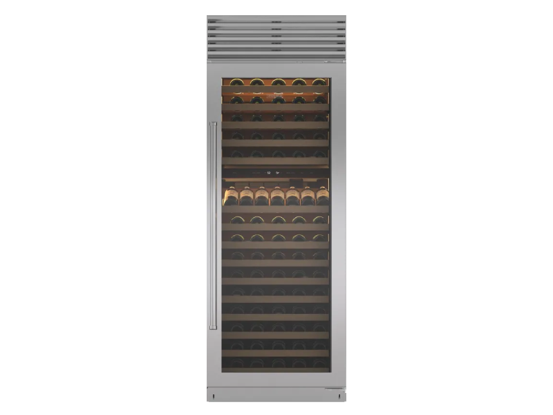 30" SubZero Classic Right-Hinge Wine Storage with Pro Handle in Stainless Steel - CL3050W/S/P/R