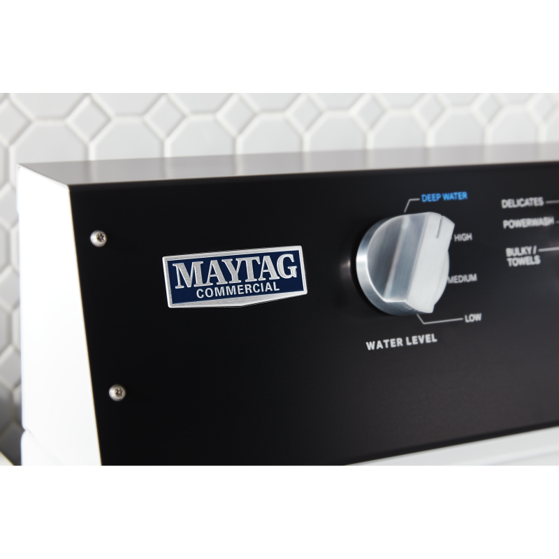 27" Maytag 3.5 Cu. Ft. Commercial-Grade Residential Agitator Washer in White - MVWP586GW