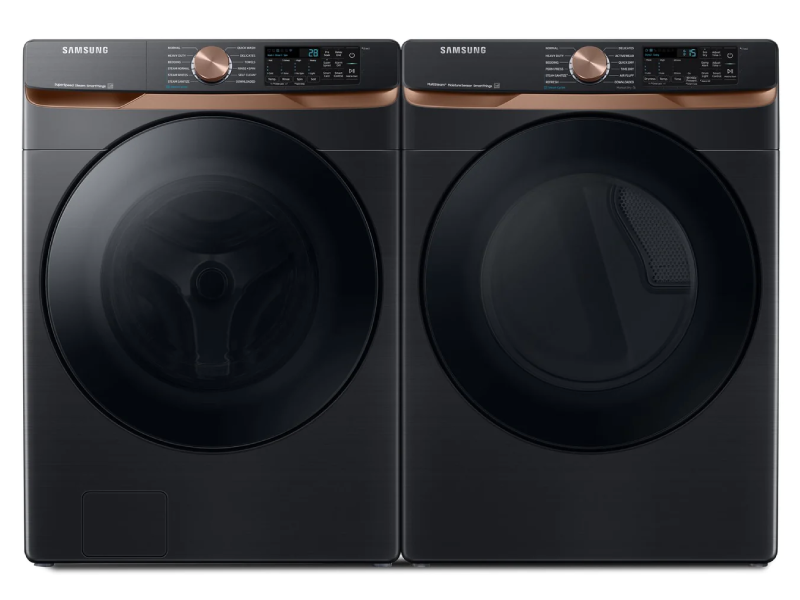 27" Samsung 5.8 Cu. Ft. Front Load Washer and 7.5 Cu. Ft. Dryer - WF50BG8300AVUS-DVE50BG8300VAC