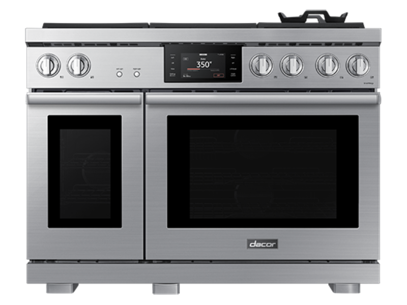 48" Dacor 5.9 Cu. Ft. Transitional Style Gas Range in Silver Stainless (New-In-Box)