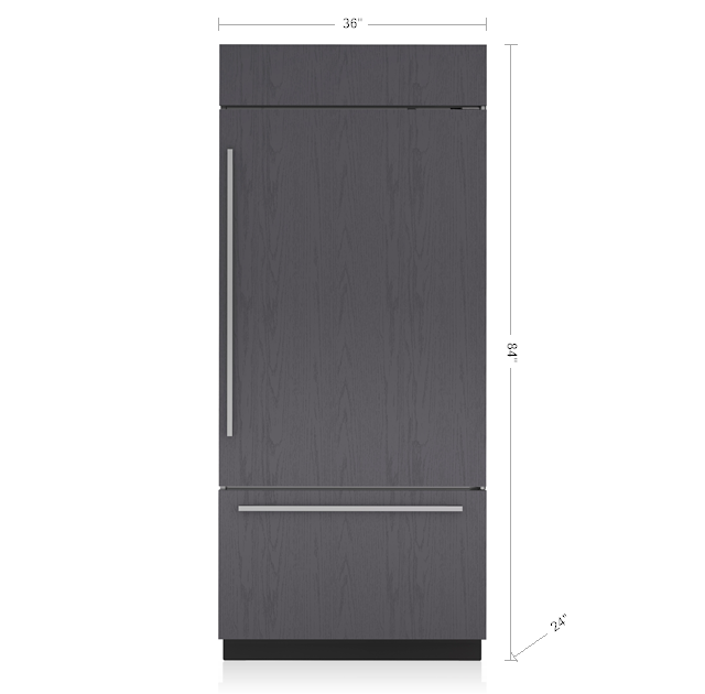 36" SubZero Left Hinge Classic Over-and-Under Refrigerator In Panel Ready - CL3650U/O/L