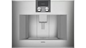 400 series Built-in Coffee Machine stainless steel-backed full glass door, fixed water connection