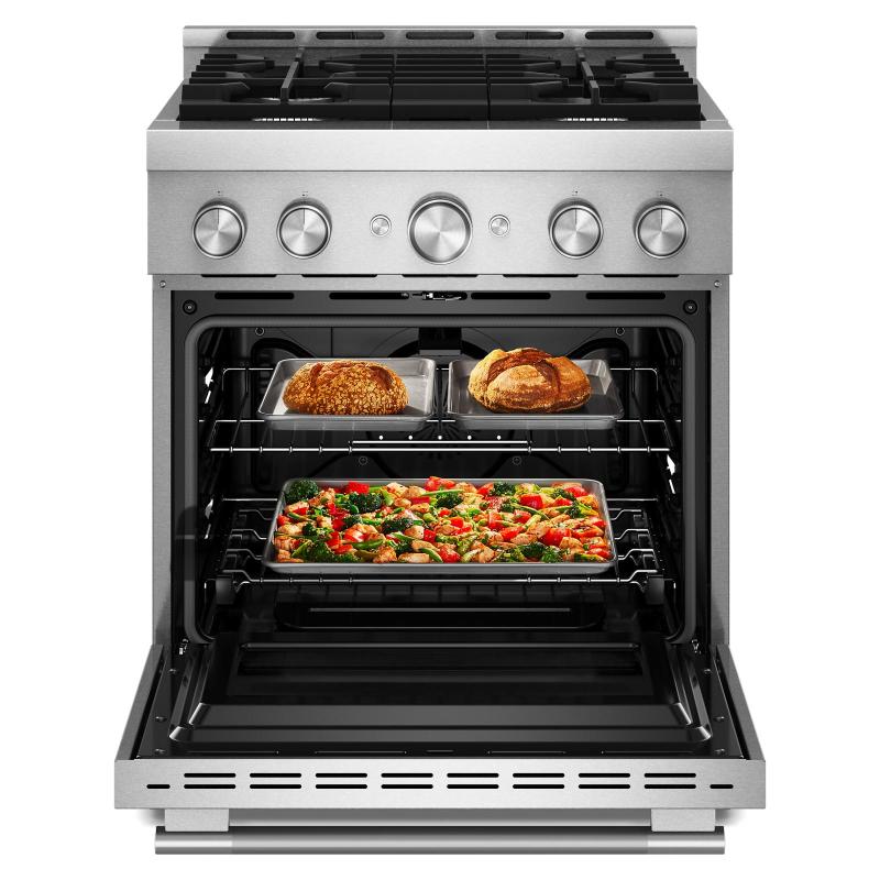30" KitchenAid 4 Burner Commercial-Style Gas Range - KFGS930SSS