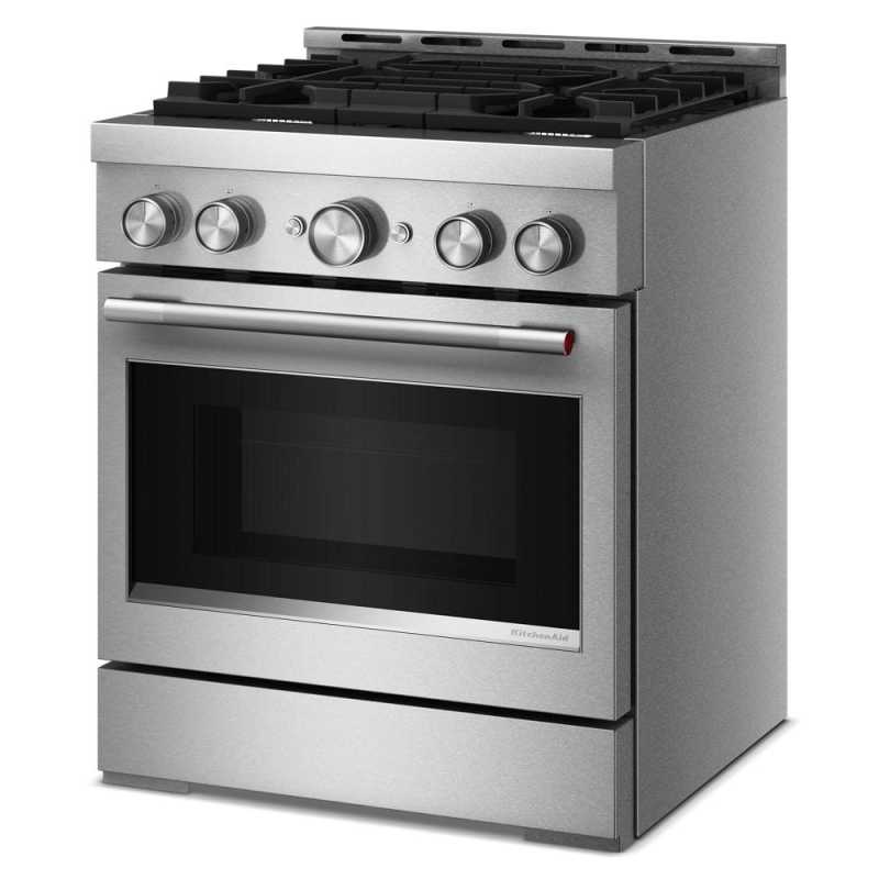 30" KitchenAid 4 Burner Commercial-Style Gas Range - KFGS930SSS