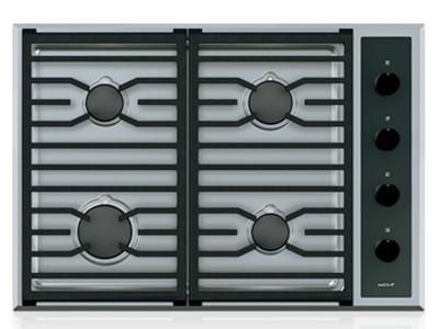 30" Wolf Transitional Gas Cooktop With 4 Burners - CG304T/S/LP