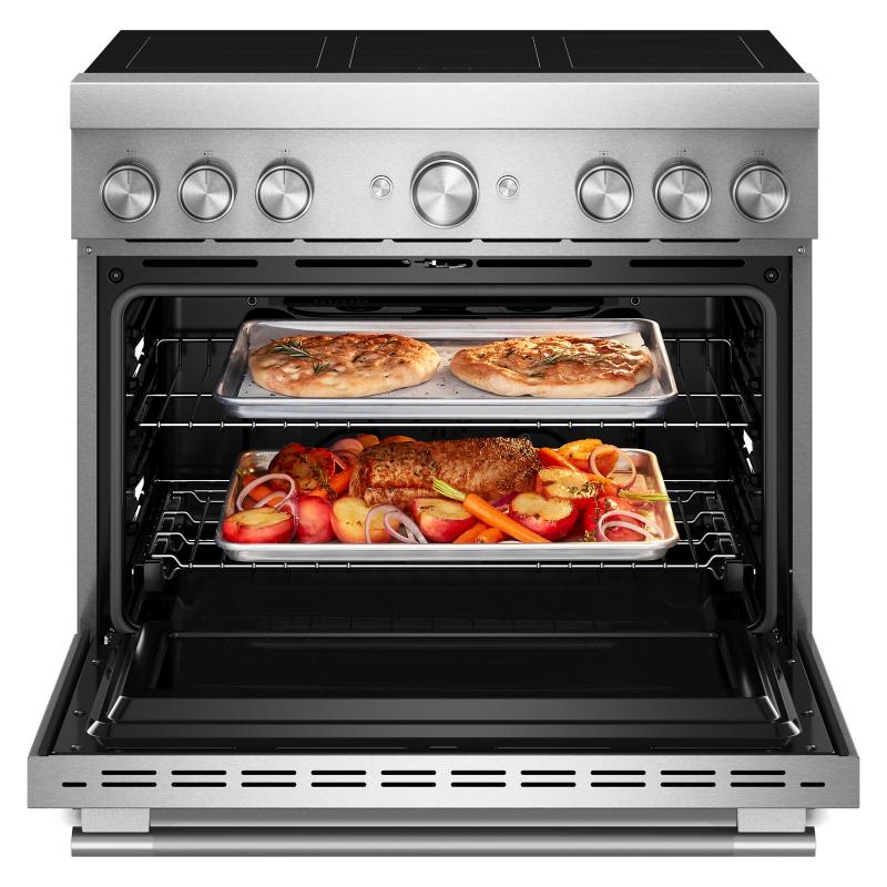 36" KitchenAid 6-Element Induction Freestanding Commercial-Style Range with Air Fry - KFIS936SSS