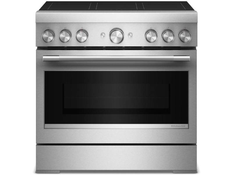 36" KitchenAid 6-Element Induction Freestanding Commercial-Style Range with Air Fry - KFIS936SSS