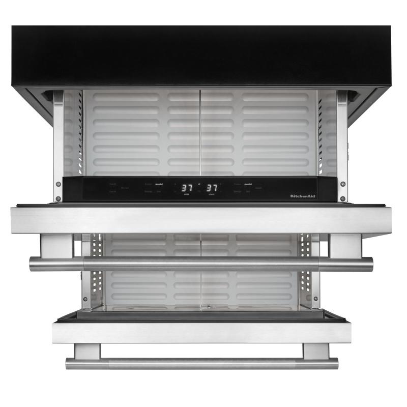 24" KitchenAid Stainless Steel Undercounter Double-Drawer Refrigerator - KURT524SSB