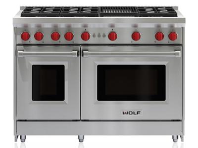 48" Wolf Gas Range - 6 Burners and Infrared Charbroiler - GR486C