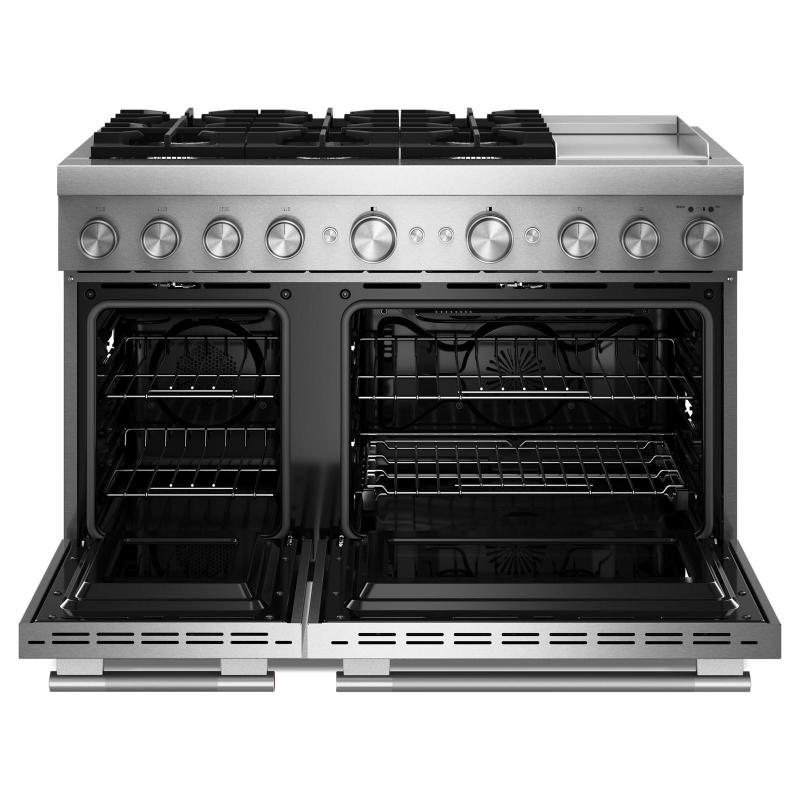 48" KitchenAid 6 Burner Commercial-Style Dual Fuel Range with Griddle - KFDD948SSS