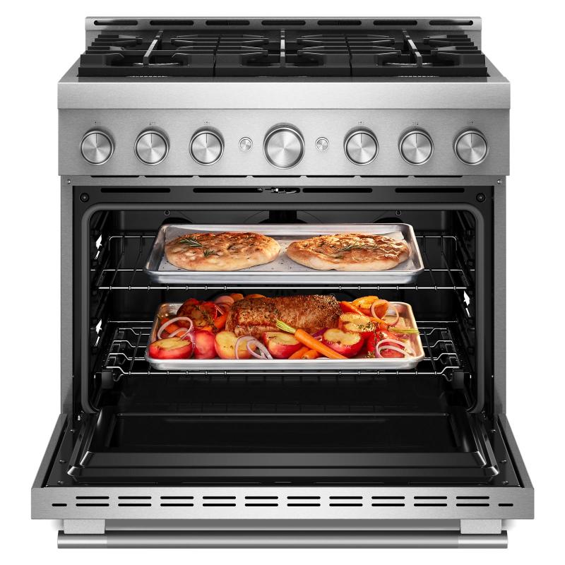 36" KitchenAid 6 Burner Commercial-Style Gas Range - KFGS936SSS