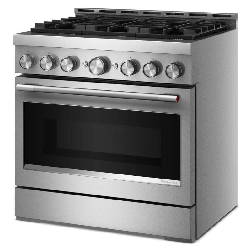 36" KitchenAid 6 Burner Commercial-Style Gas Range - KFGS936SSS